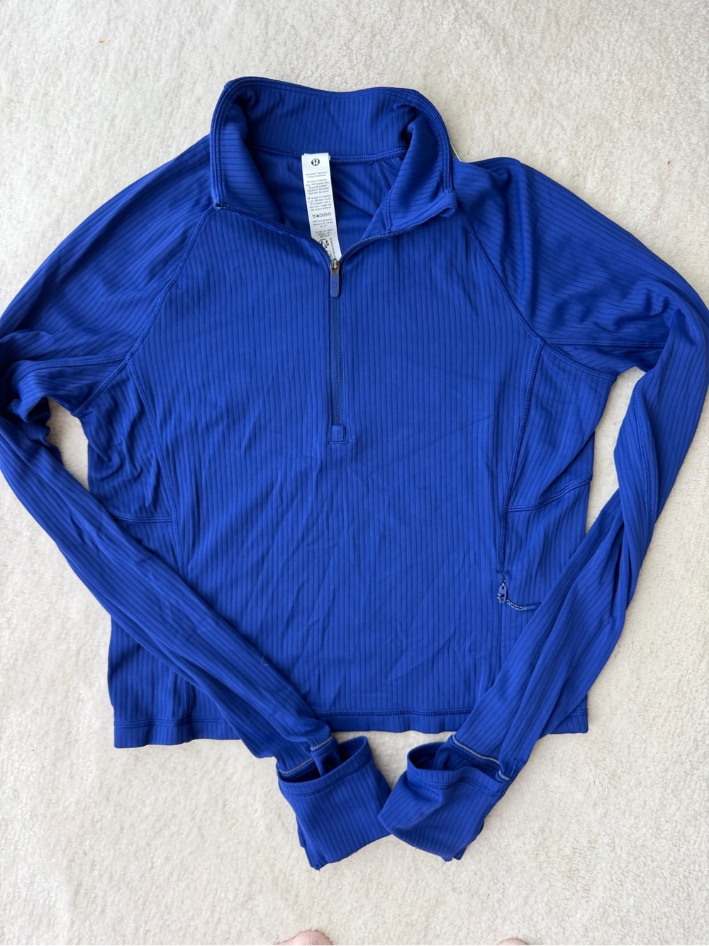 Lululemon Long-Sleeve Half-Zip Top - Royal Blue